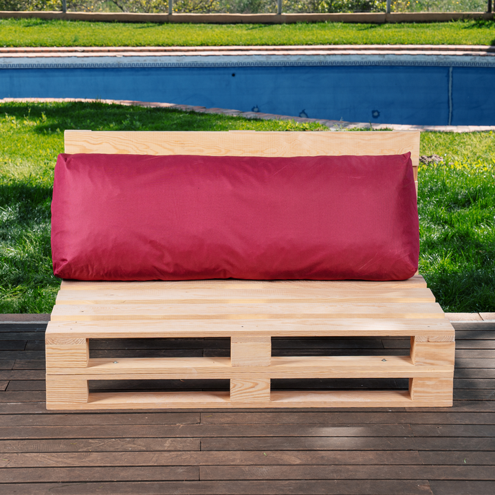Cuscino per Pallet Sfoderabile Impermeabile - Schienale 120x40 Cm