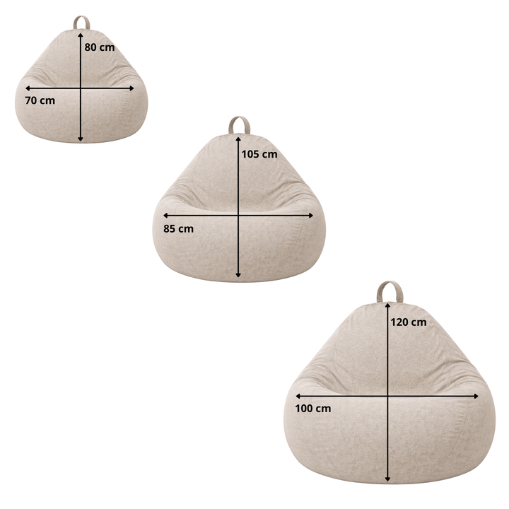 Pouf a Sacco Sfoderabile - 105x85 Cm
