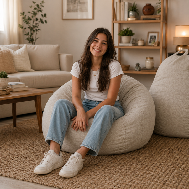 Pouf a Sacco Sfoderabile - 105x85 Cm