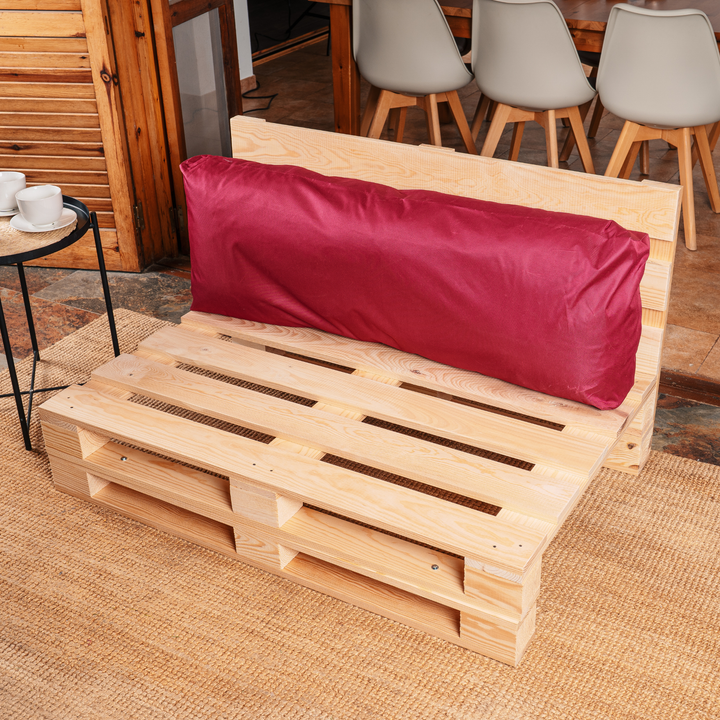 Cuscino per Pallet Sfoderabile Impermeabile - Schienale 120x40 Cm