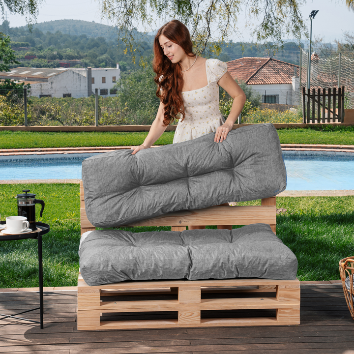 Set cuscini per pallet seduta/schienale