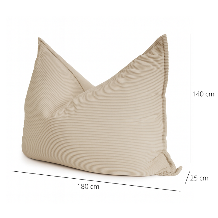 Pouf in velluto a coste sfoderabile - 140x180 cm