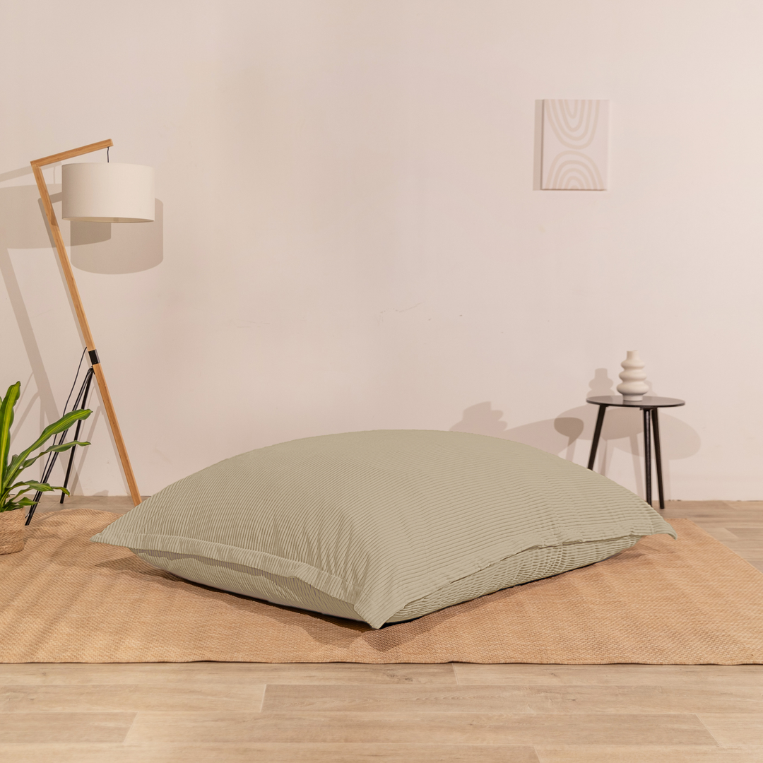 Pouf in velluto a coste sfoderabile - 140x180 cm