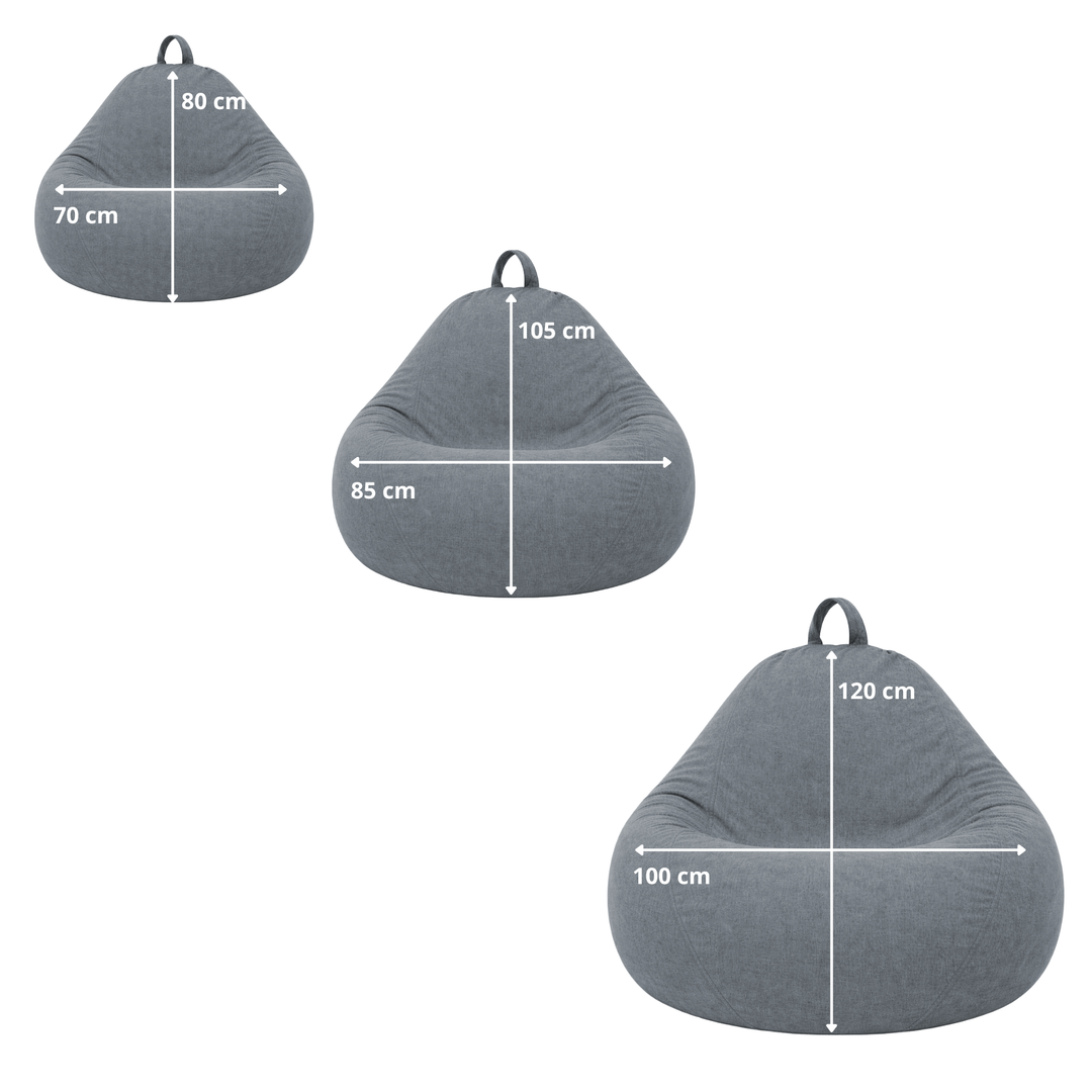 Pouf a Sacco Sfoderabile - 80x70 Cm