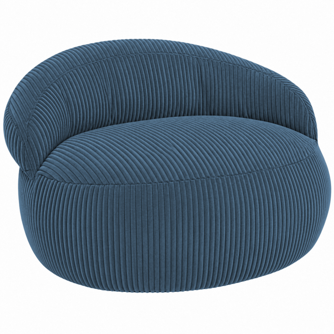 Pouf XXL en velours côtelé, vue de face