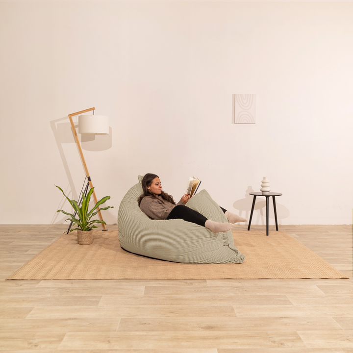 Pouf in velluto a coste sfoderabile - 140x180 cm