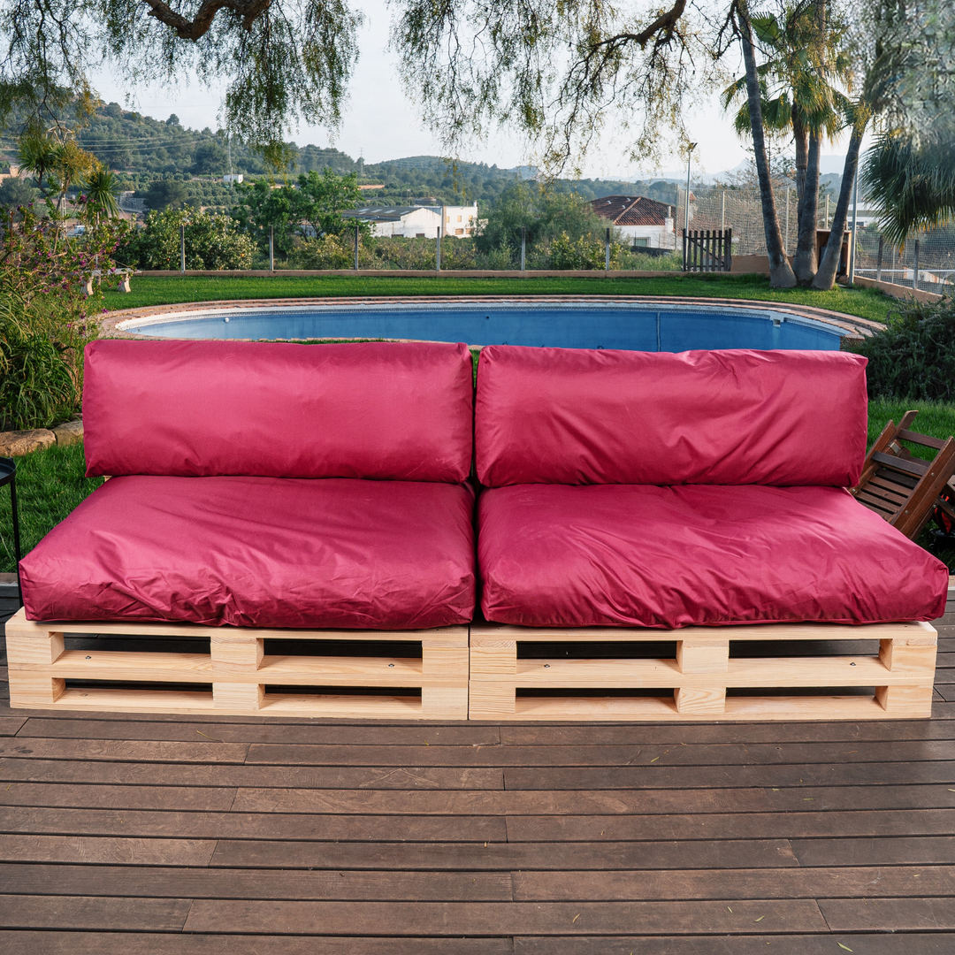 Cuscini per pallet sfoderabili e impermeabili - SET DA 2