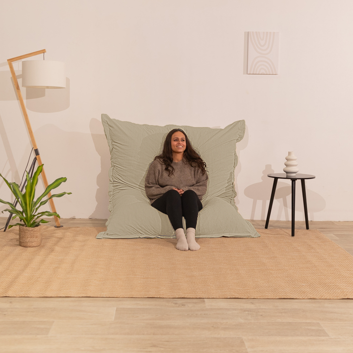 Pouf in velluto a coste sfoderabile - 140x180 cm