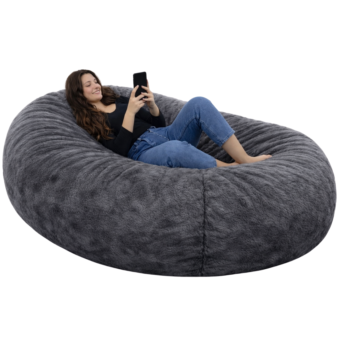 Pouf lungo gigante sfoderabile - Pelliccia - 160 cm