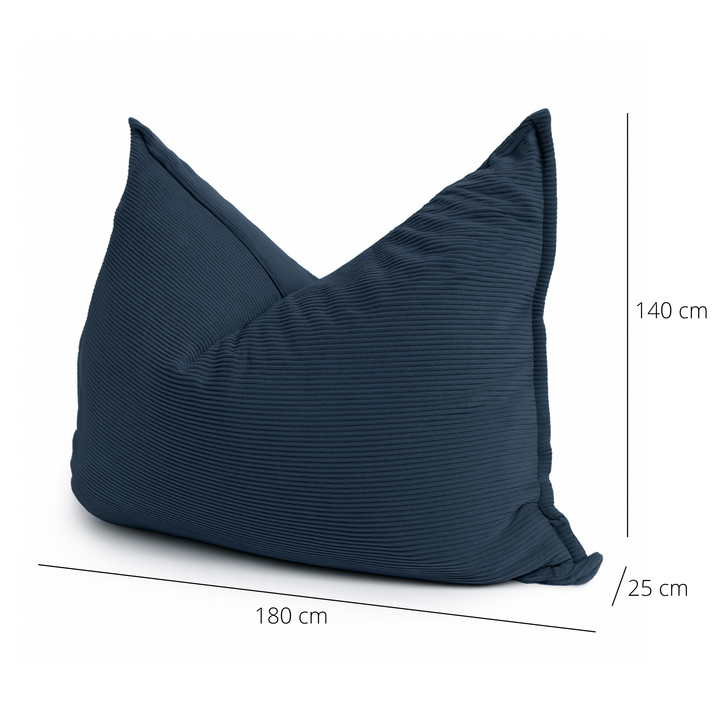 Pouf in velluto a coste sfoderabile - 140x180 cm