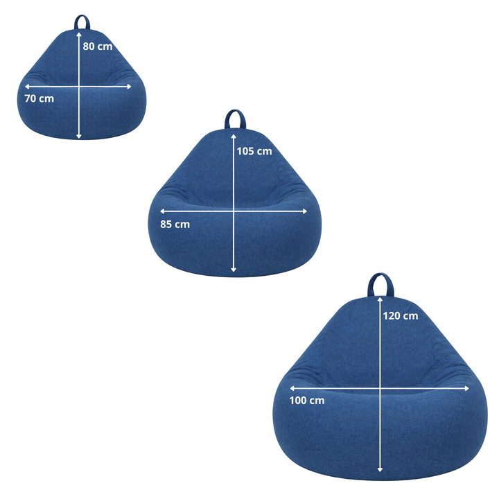 Pouf a Sacco Sfoderabile - 80x70 Cm