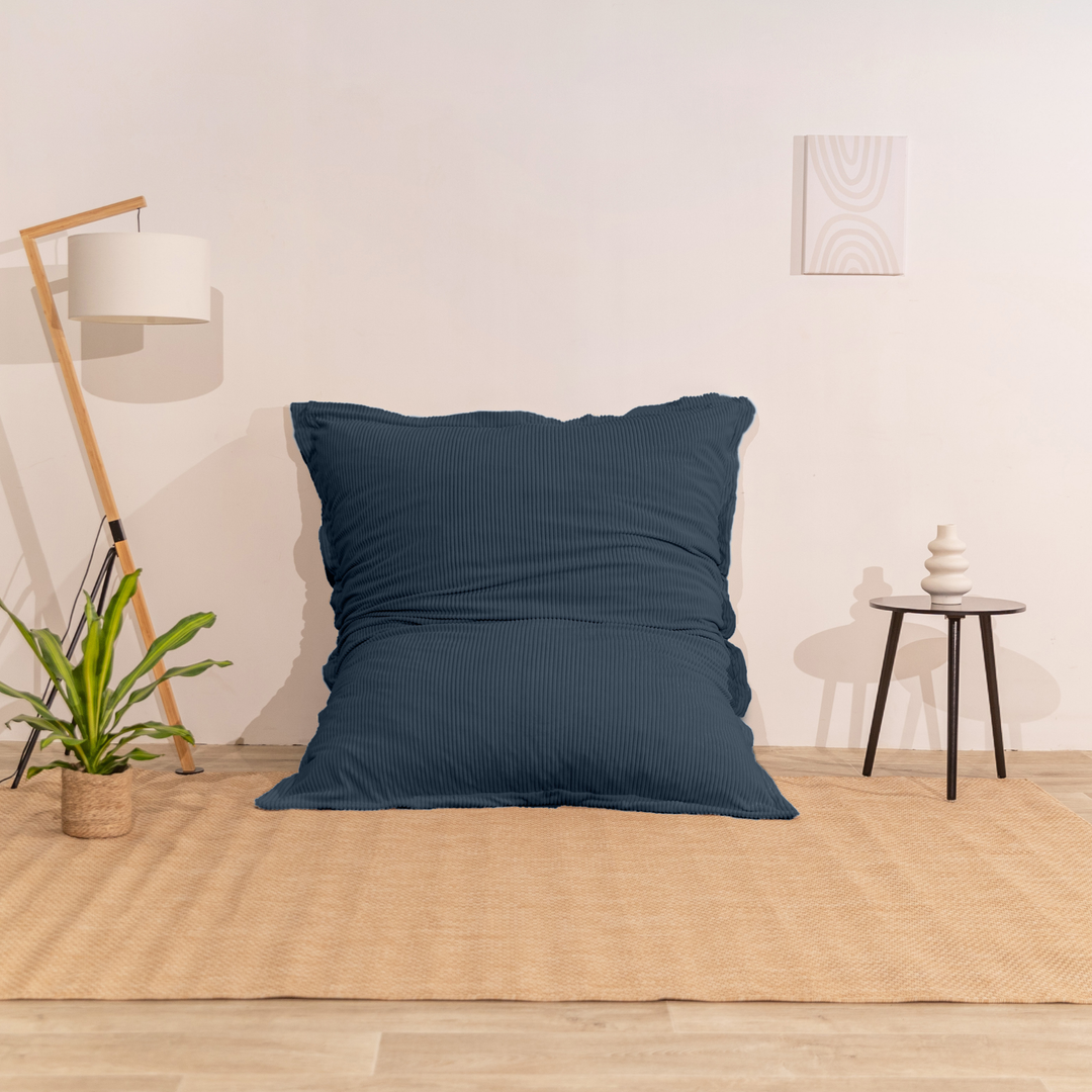 Pouf in velluto a coste sfoderabile - 140x180 cm