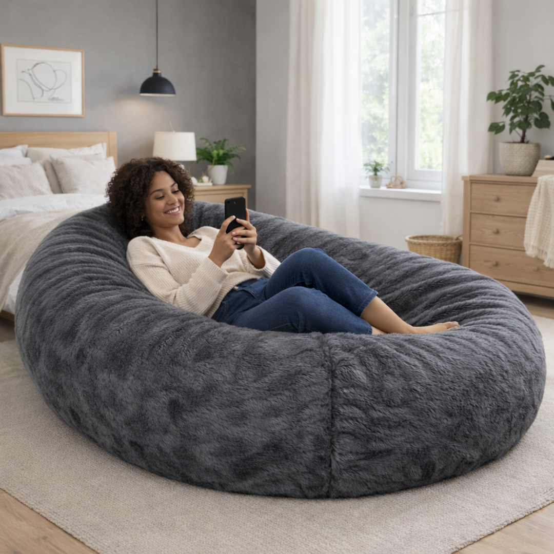 Pouf lungo gigante sfoderabile - Pelliccia - 160 cm