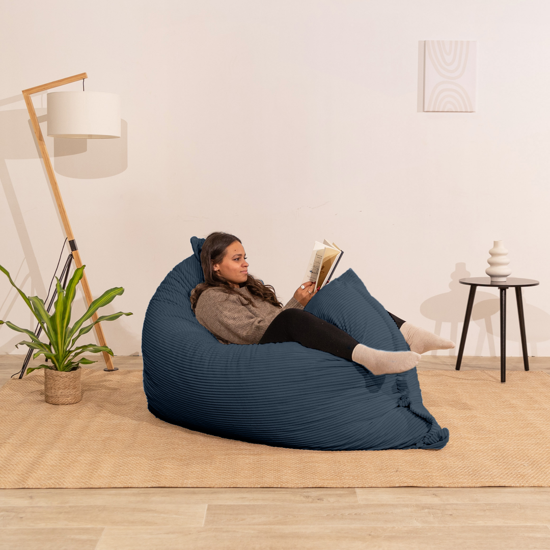 Pouf in velluto a coste sfoderabile - 140x180 cm