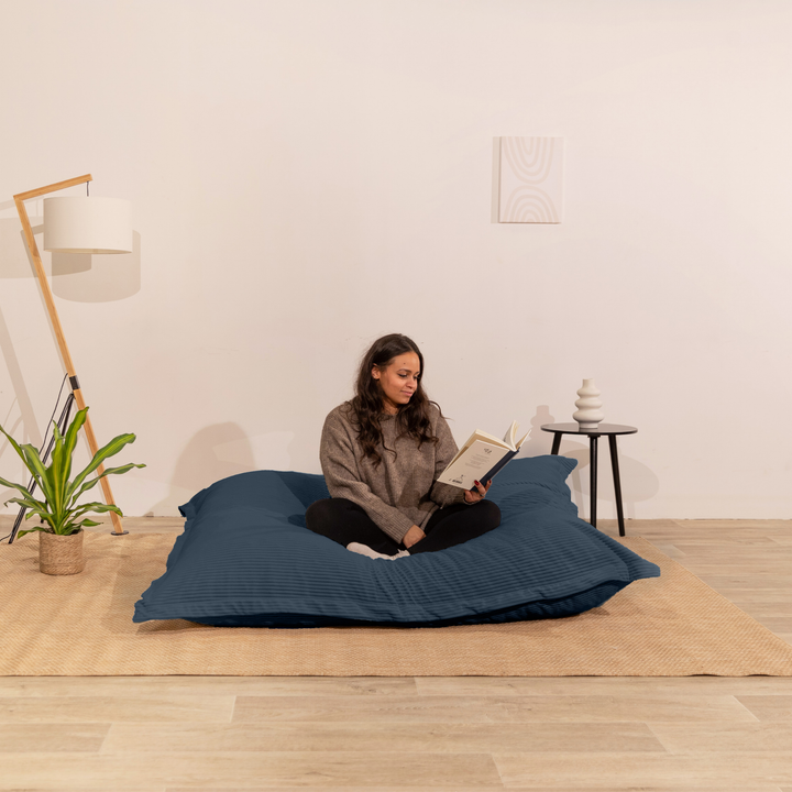 Pouf in velluto a coste sfoderabile - 140x180 cm