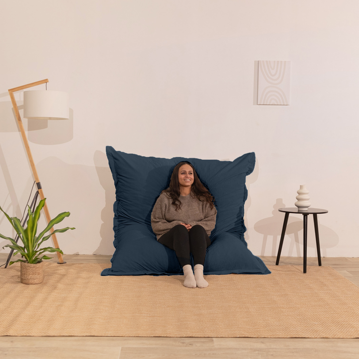 Pouf in velluto a coste sfoderabile - 140x180 cm