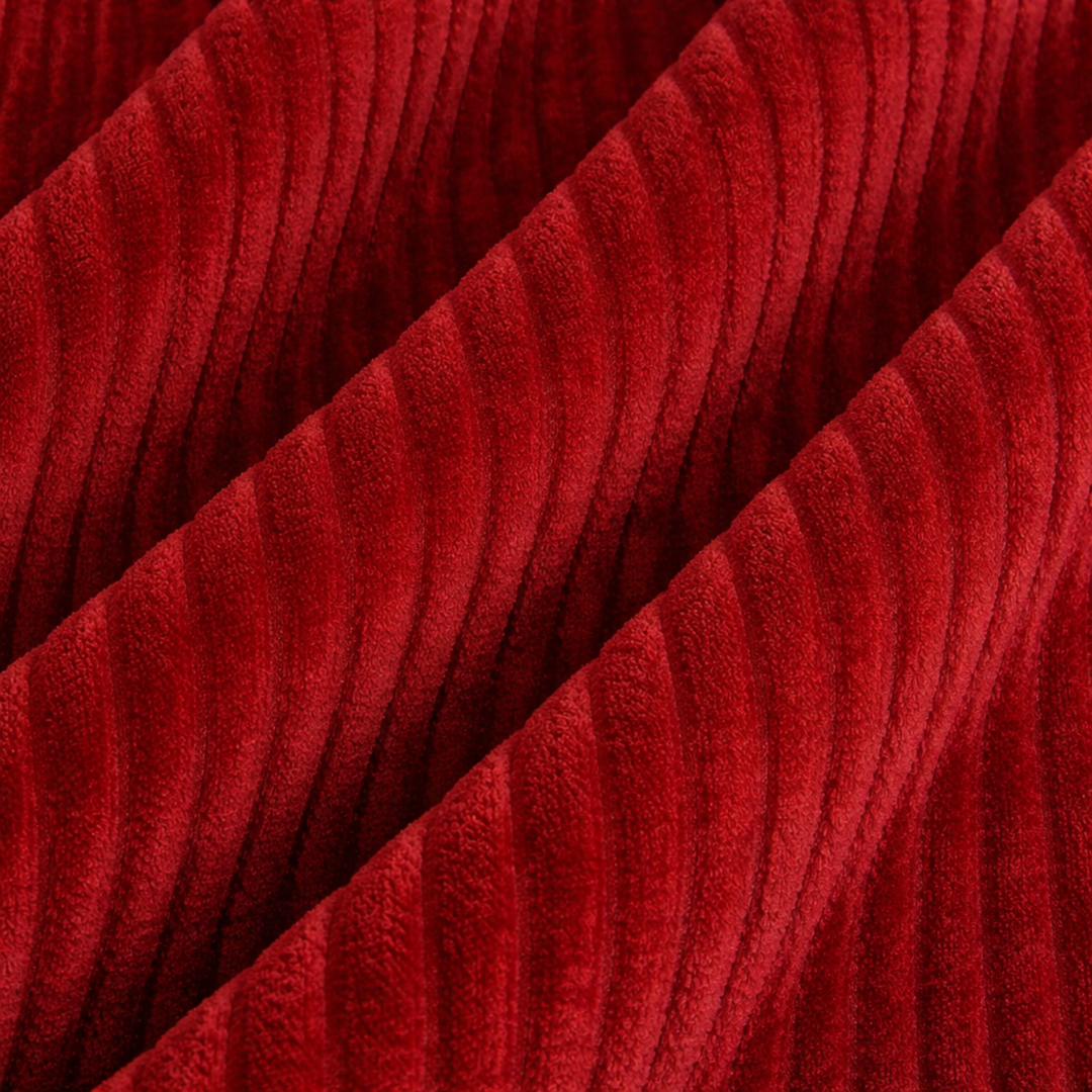 Poggiapiedi Sfoderabile In Velluto A Coste - 50 X 30 Cm