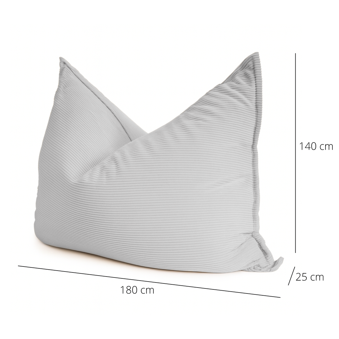 Pouf in velluto a coste sfoderabile - 140x180 cm