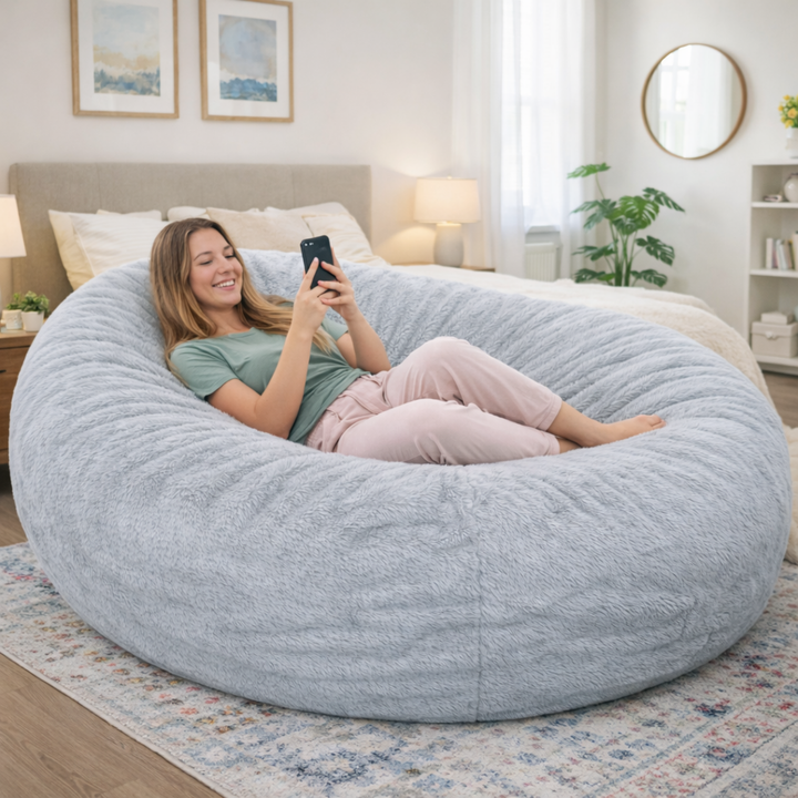 Pouf lungo gigante sfoderabile - Pelliccia - 160 cm