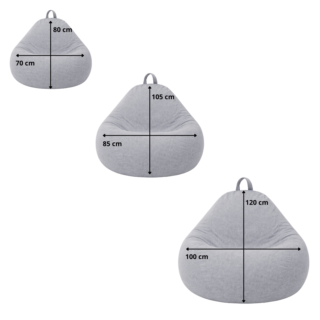 Pouf a Sacco Sfoderabile - 80x70 Cm
