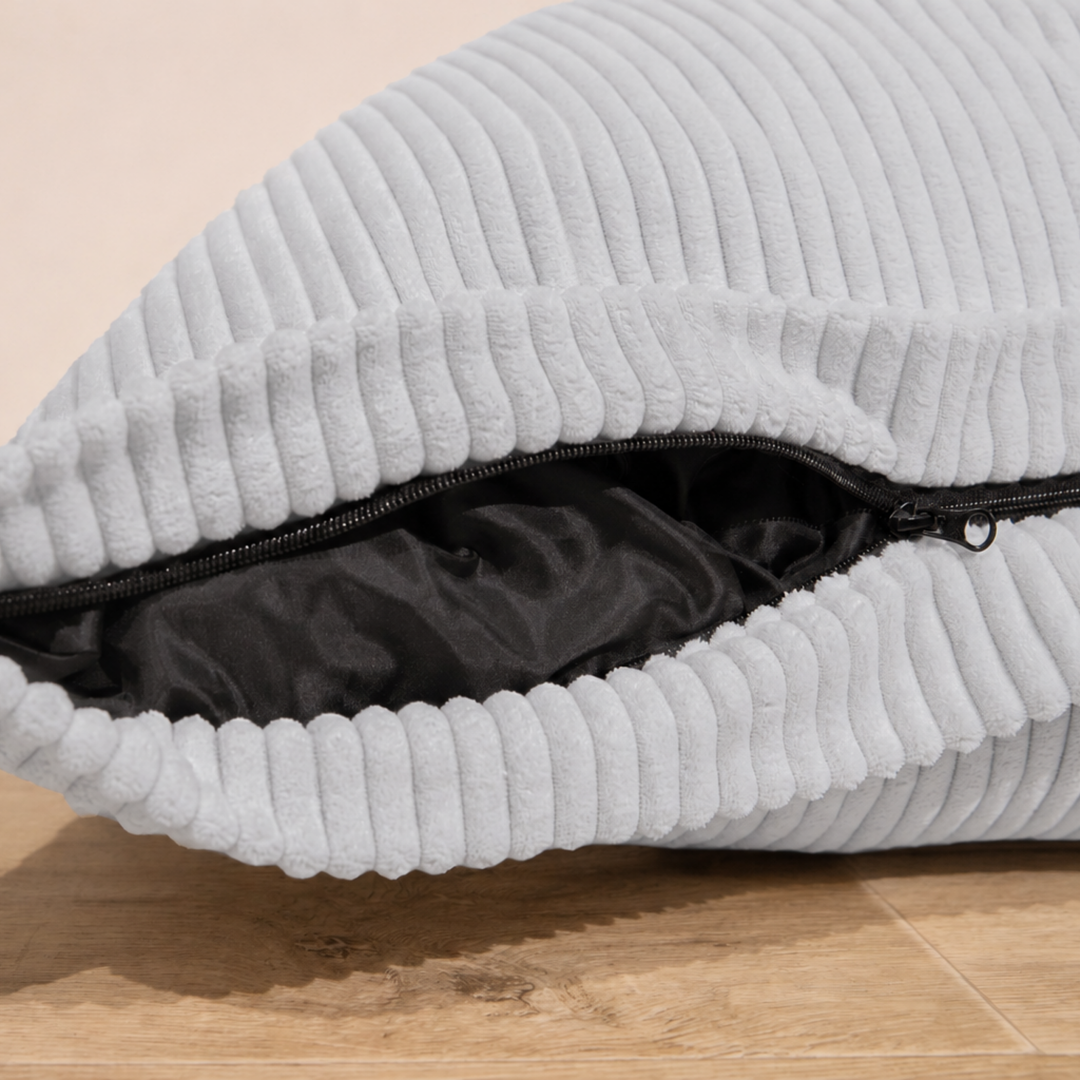 Pouf in velluto a coste sfoderabile - 140x180 cm