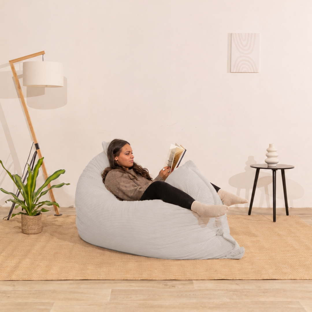 Pouf in velluto a coste sfoderabile - 140x180 cm