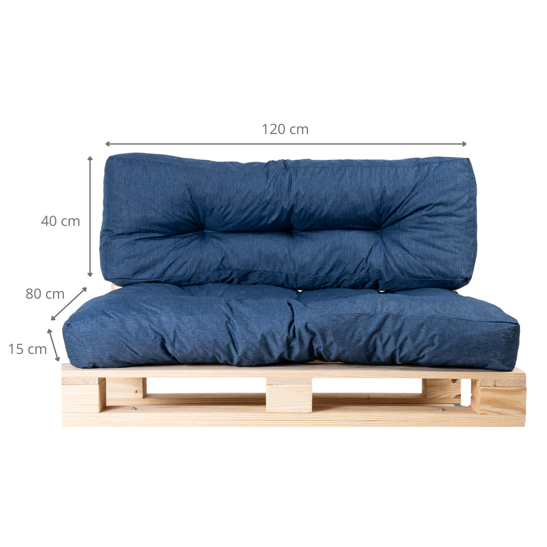 Set cuscini per pallet seduta/schienale