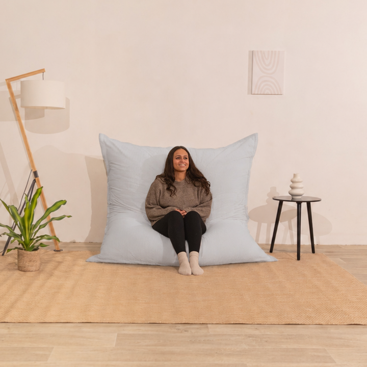 Pouf in velluto a coste sfoderabile - 140x180 cm