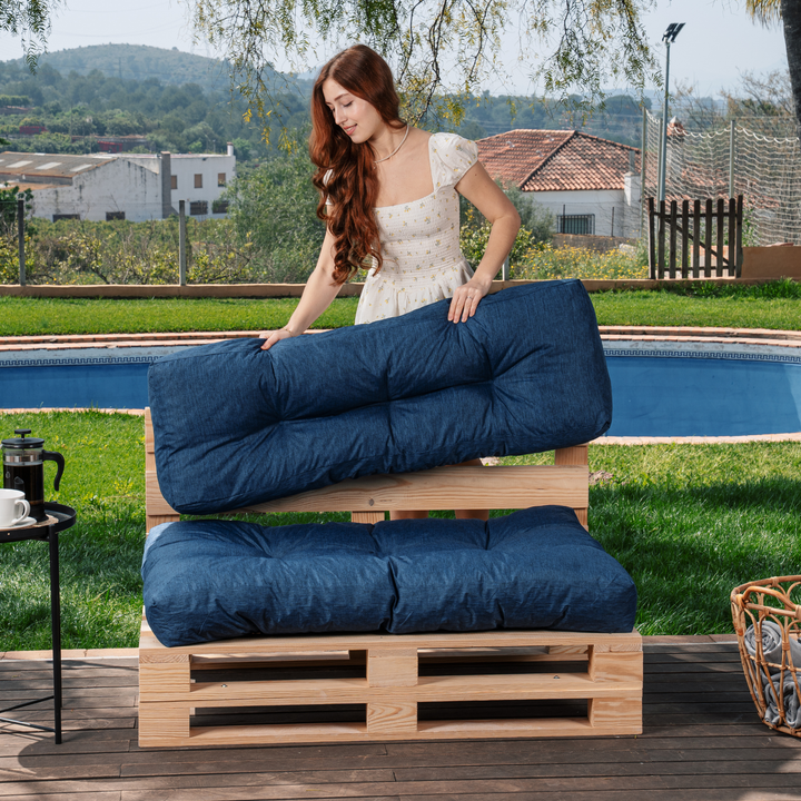 Set cuscini per pallet seduta/schienale