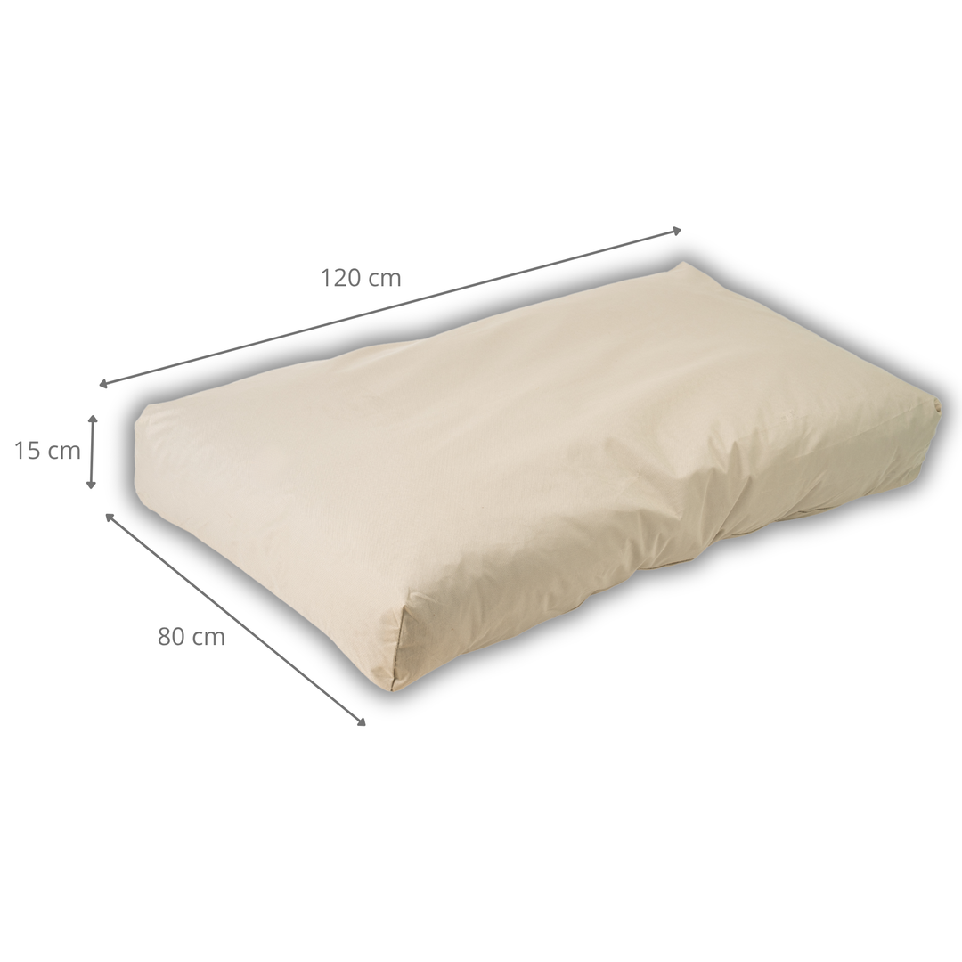 Cuscino per Pallet Sfoderabile Impermeabile - Seduta 120x80 Cm
