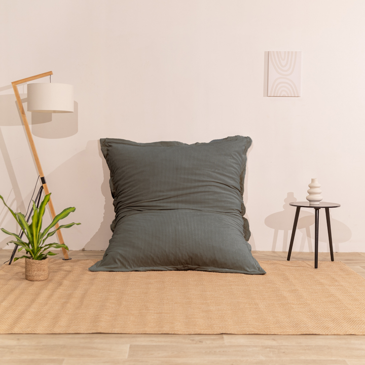 Pouf in velluto a coste sfoderabile - 140x180 cm