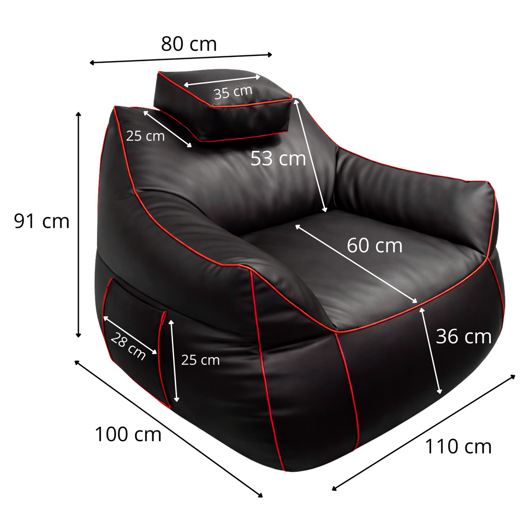 Pouf gaming in similpelle - 100x110 cm