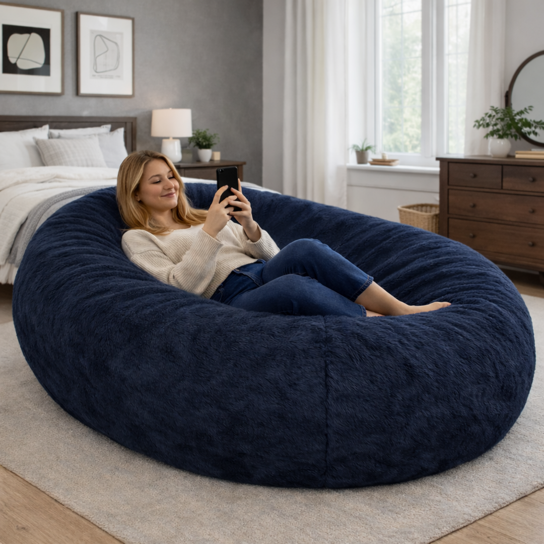 Pouf lungo gigante sfoderabile - Pelliccia - 160 cm