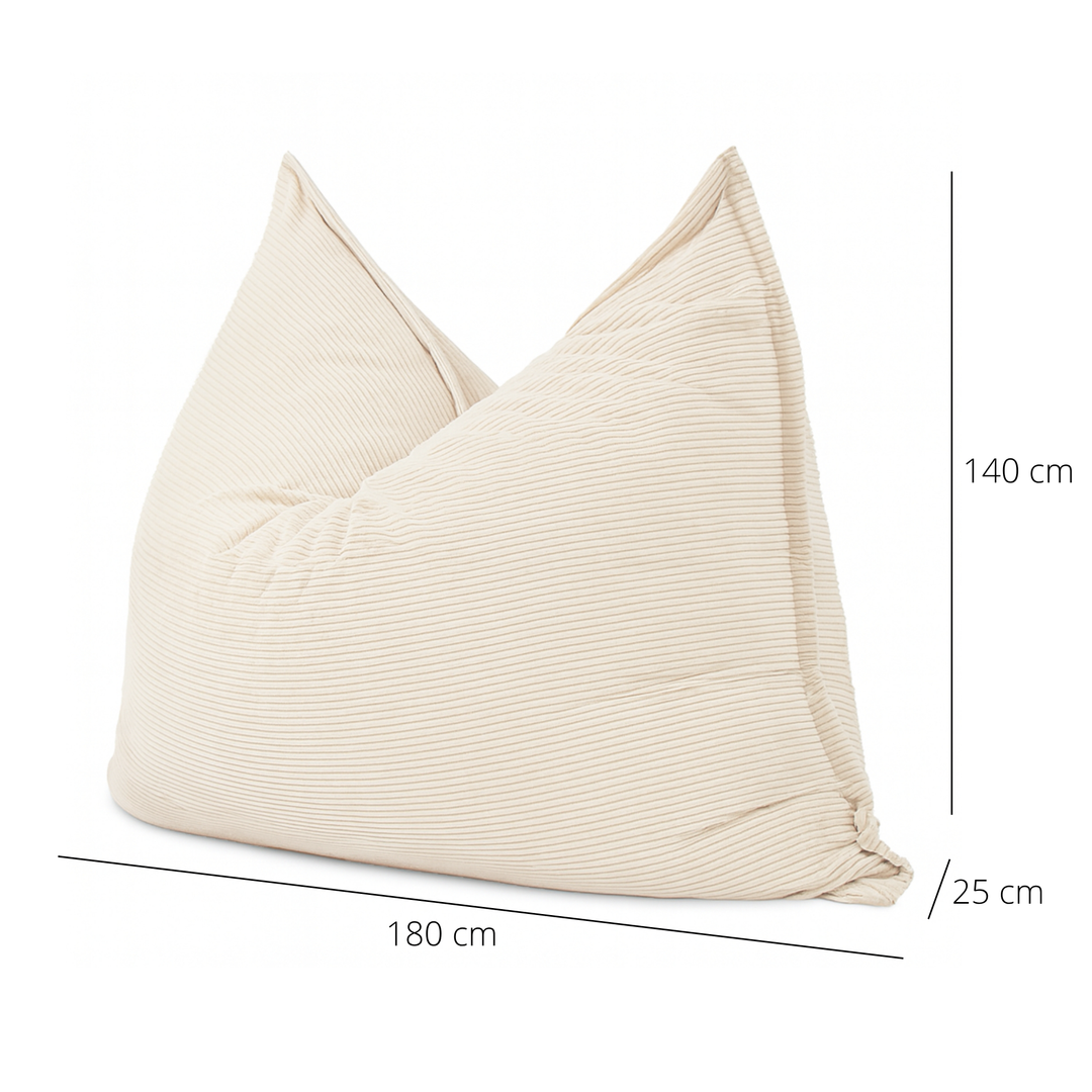 Pouf in velluto a coste sfoderabile - 140x180 cm