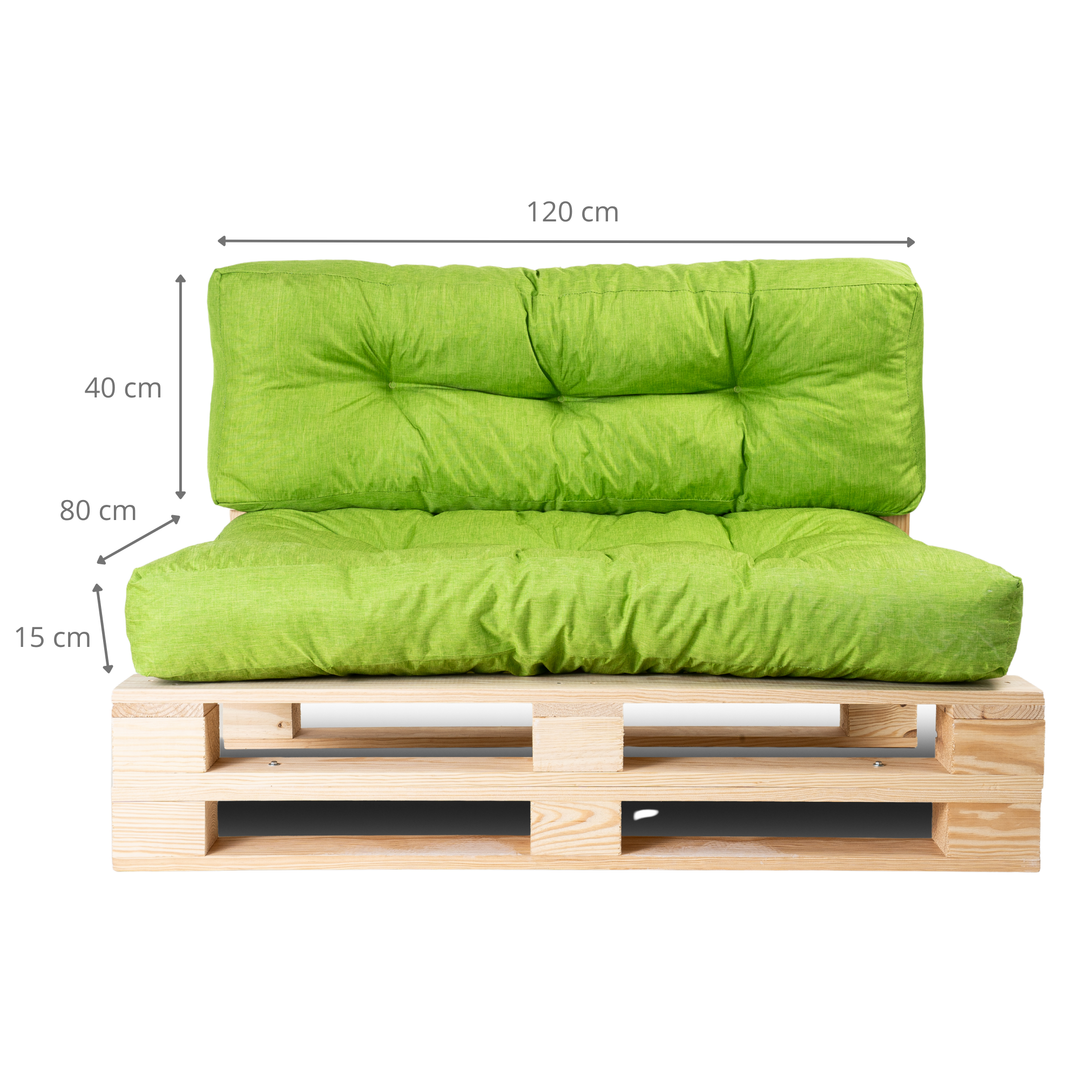Set cuscini per pallet seduta/schienale