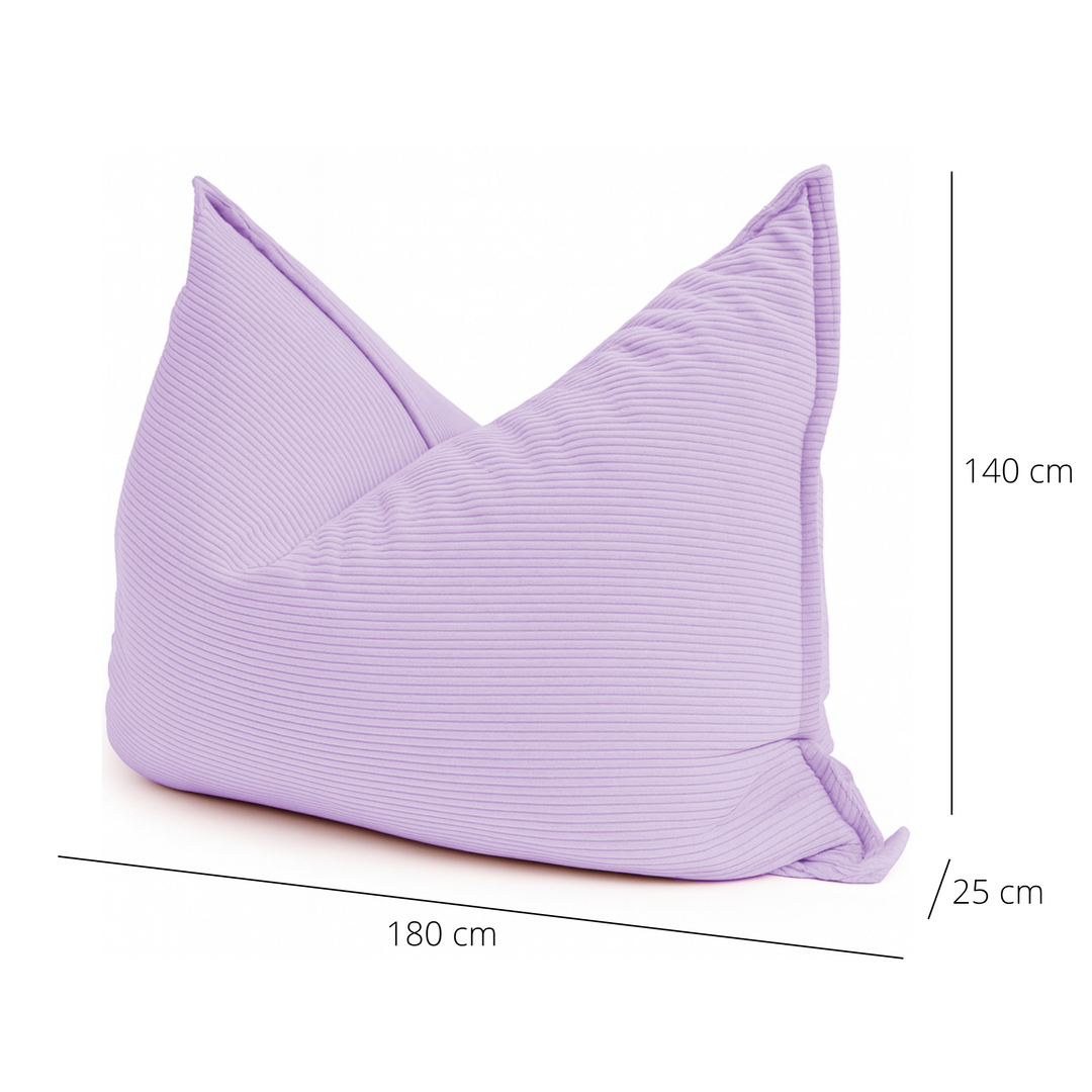 Pouf in velluto a coste sfoderabile - 140x180 cm