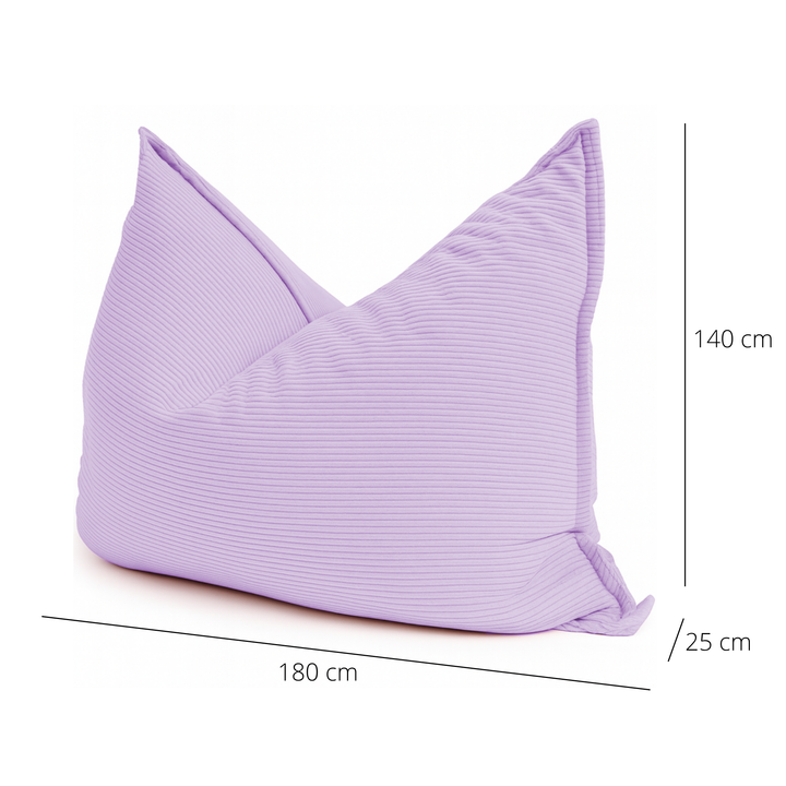 Pouf in velluto a coste sfoderabile - 140x180 cm
