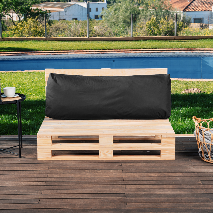 Cuscino per Pallet Sfoderabile Impermeabile - Schienale 120x40 Cm