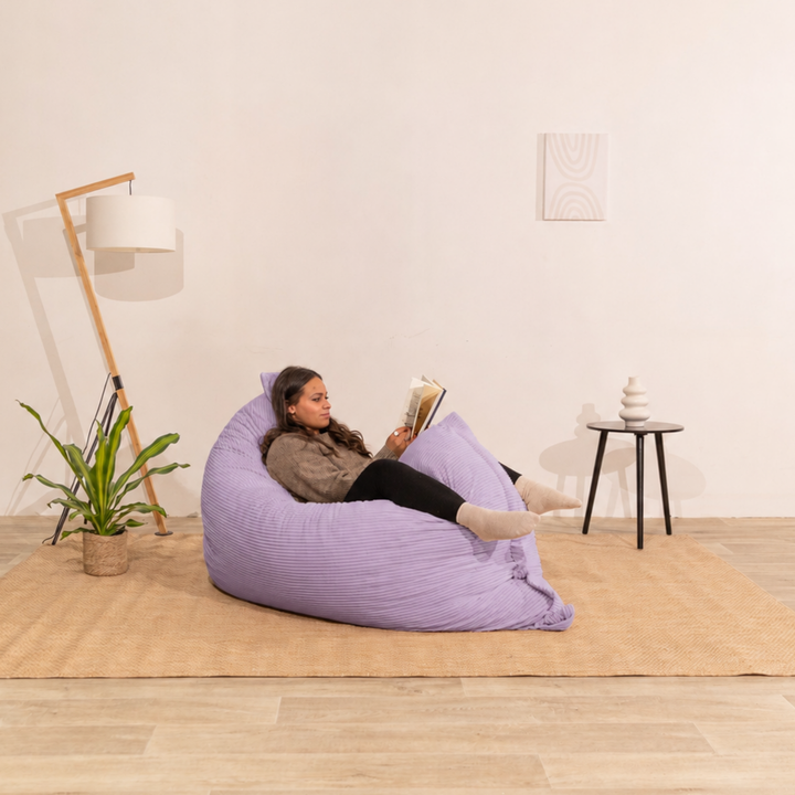 Pouf in velluto a coste sfoderabile - 140x180 cm