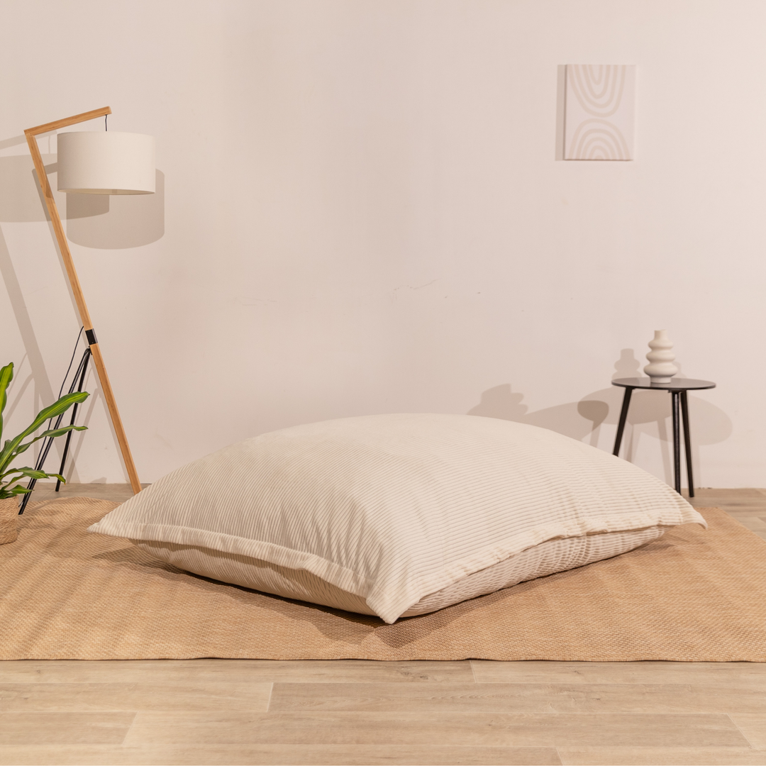 Pouf in velluto a coste sfoderabile - 140x180 cm