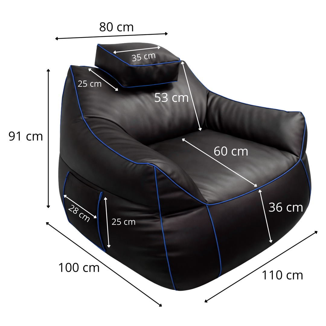 Pouf gaming in similpelle - 100x110 cm