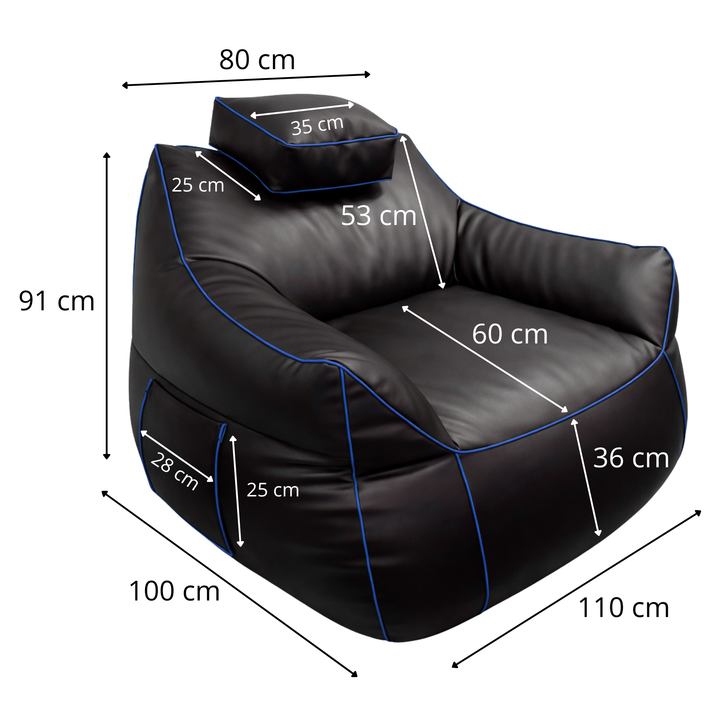 Pouf gaming in similpelle - 100x110 cm