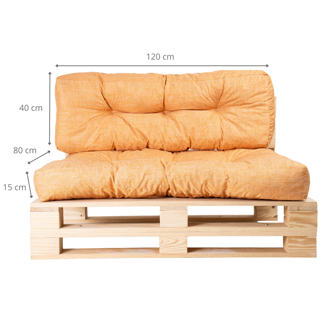 Set cuscini per pallet seduta/schienale