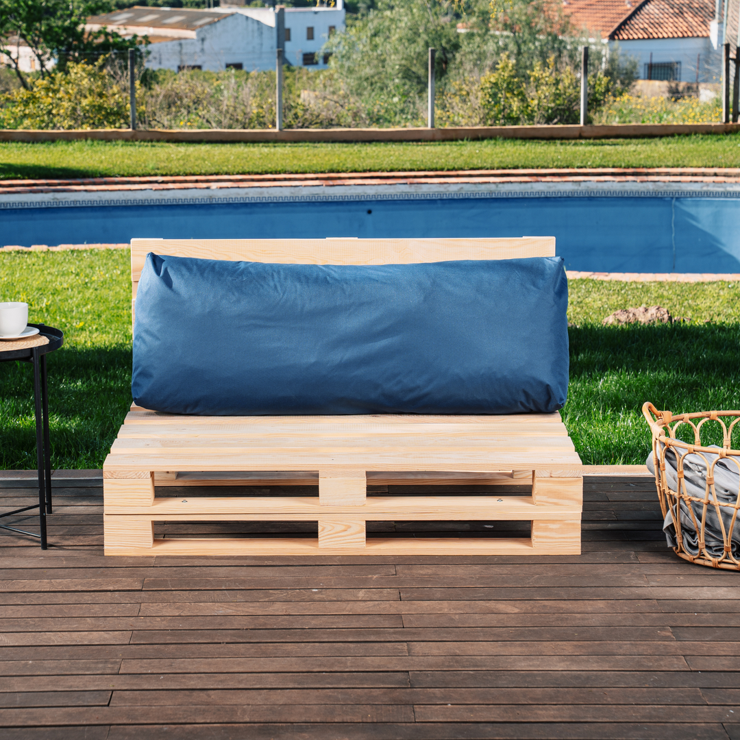 Cuscino per Pallet Sfoderabile Impermeabile - Schienale 120x40 Cm