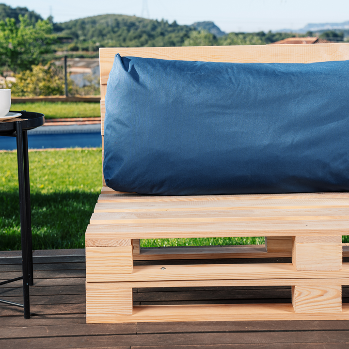 Cuscino per Pallet Sfoderabile Impermeabile - Schienale 120x40 Cm