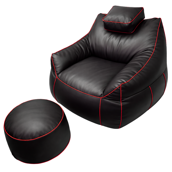 Pouf da gaming in similpelle - 100x110 cm + poggiapiedi