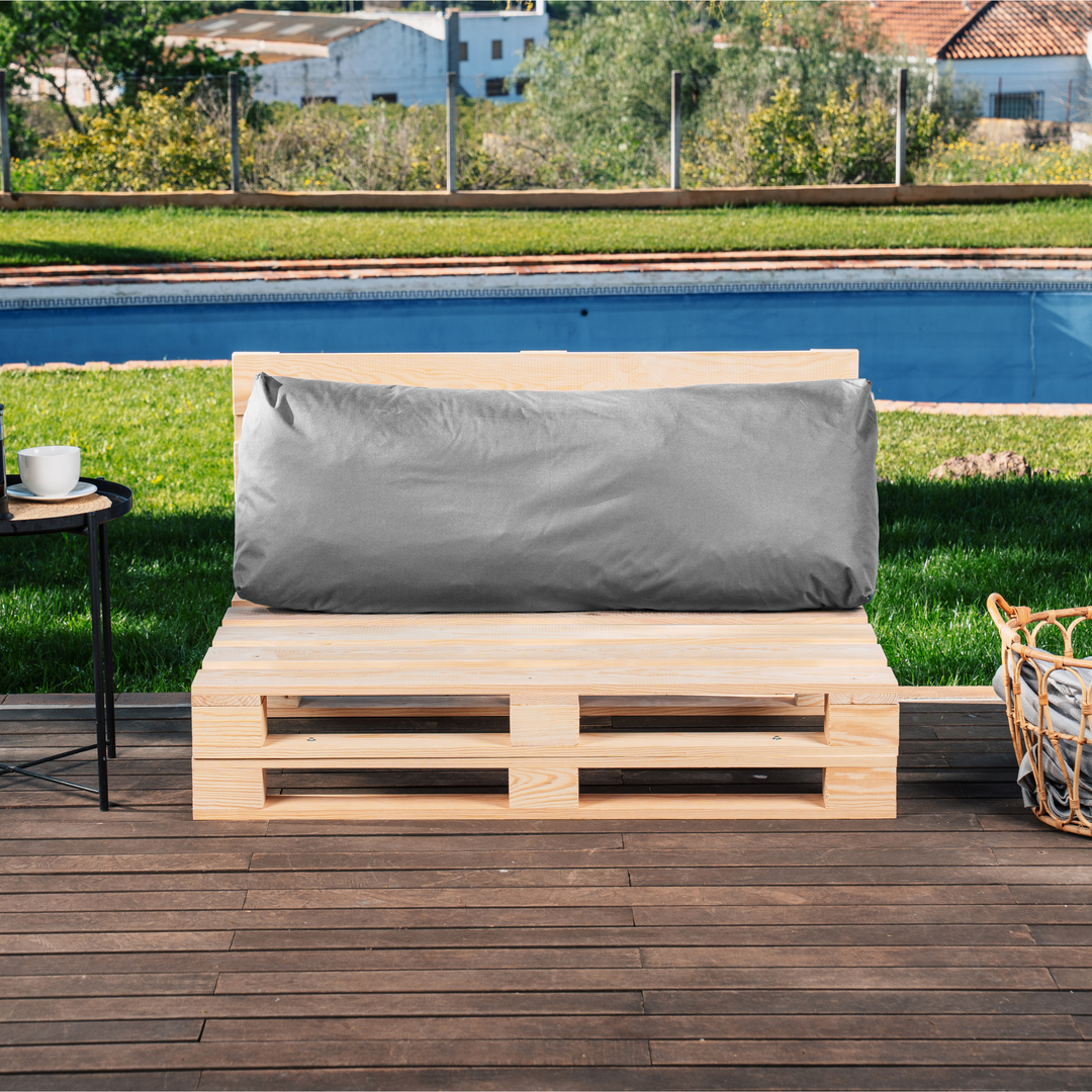 Cuscino per Pallet Sfoderabile Impermeabile - Schienale 120x40 Cm