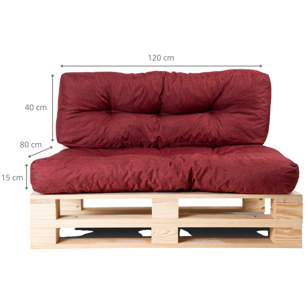 Set cuscini per pallet seduta/schienale