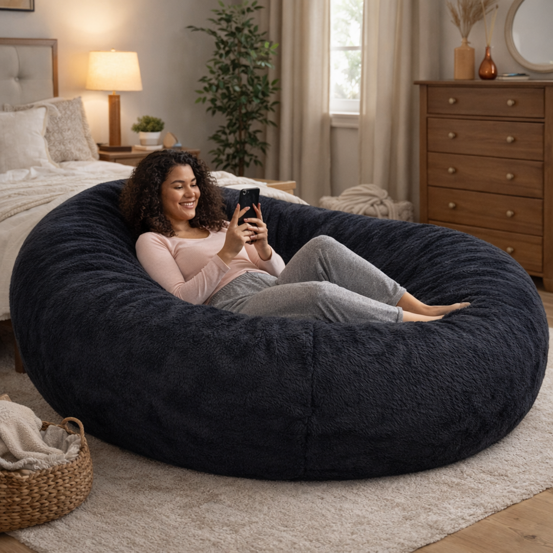Pouf lungo gigante sfoderabile - Pelliccia - 160 cm