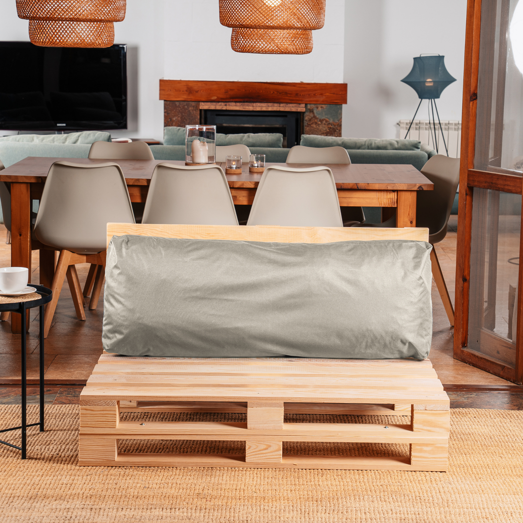 Cuscino per Pallet Sfoderabile Impermeabile - Schienale 120x40 Cm